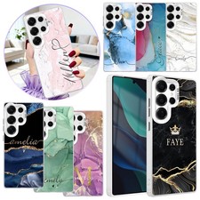 For Samsung S26 S24 S23 S25 Popular Marble Customized Case Hard PC Phone Cover