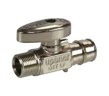UPONOR WIRSBO LF5865038 Straight Stop Valve 1/2" PEX x 3/8" Comp Brass Lead Free