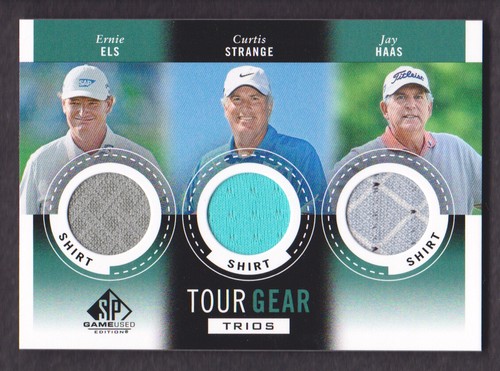 2014 SP Game Used Tour Gear Triple #TG3-SHE Ernie Els/Curtis Strange/Jay Haas