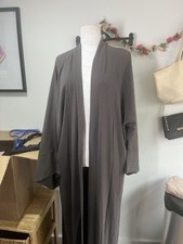 Abaya Long Dress Gown Women Size XXL Grey Measurements In Photos Brand New