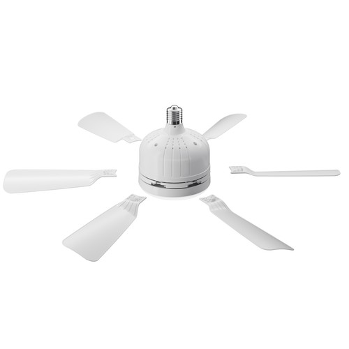 Silent Removable Fan Blade Fan Light Six Blade Fan Light 3000K-6500K Color QOKY - Afbeelding 3 van 8