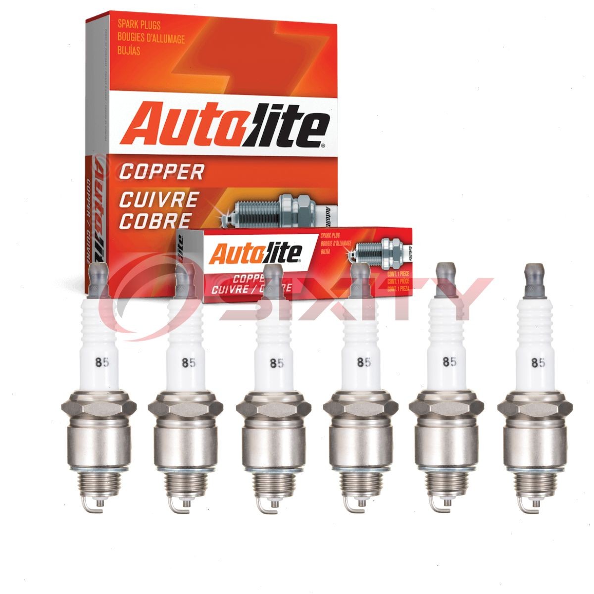 6 pc Autolite Copper Core Spark Plugs for 1957 International SA122 Ignition jp