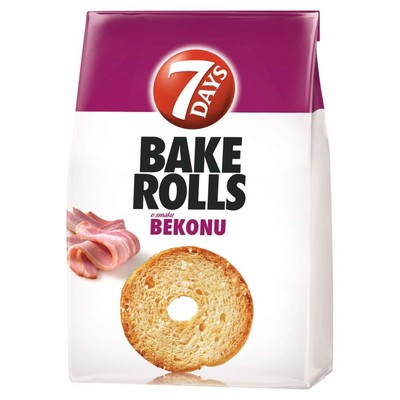 5201360677627 Bake Rools Chrupiące pieczywo o smaku bekonu 150 g MONDELEZ