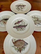 Villeroy et Boch Luxembourg ancien service à poisson 5 assiettes D 24 cm