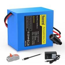 24V 5Ah Lithium Rechargeable Battery  2A Fast Charger, DIY RC Car, LED Strip, C