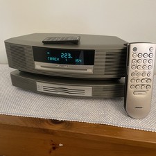 Bose Wave Music System III With Multi-CD Changer Two  Remotes ~ Silver  ~ WORKS