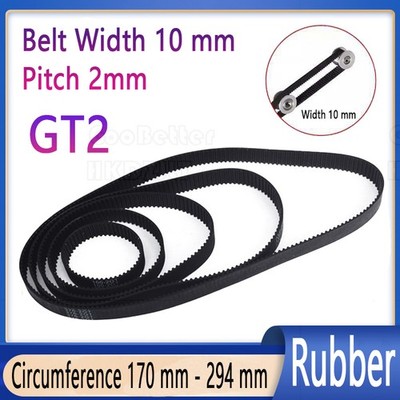 GT2 2mm Pitch 10mm Width Closed Loop Synchronous Timing Belt for GT2 10mm Pulley