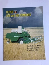 Vintage OLIVER 545 and 535 Combines farm equipment brochure 1960s/1970s 12 pages