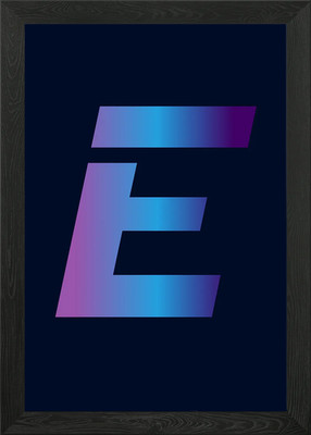 LETTER E Gerahmtes Wandbild Poster Leinwanddruck Bild