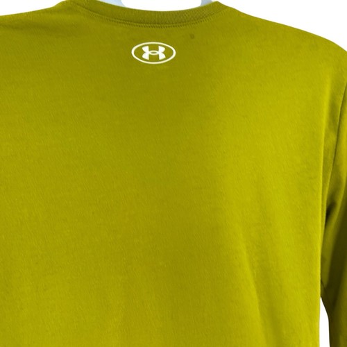 Under Armour Youth Knit T-Shirt Size XL Apple Green Long Sleeve Great Graphic - Picture 10 of 11