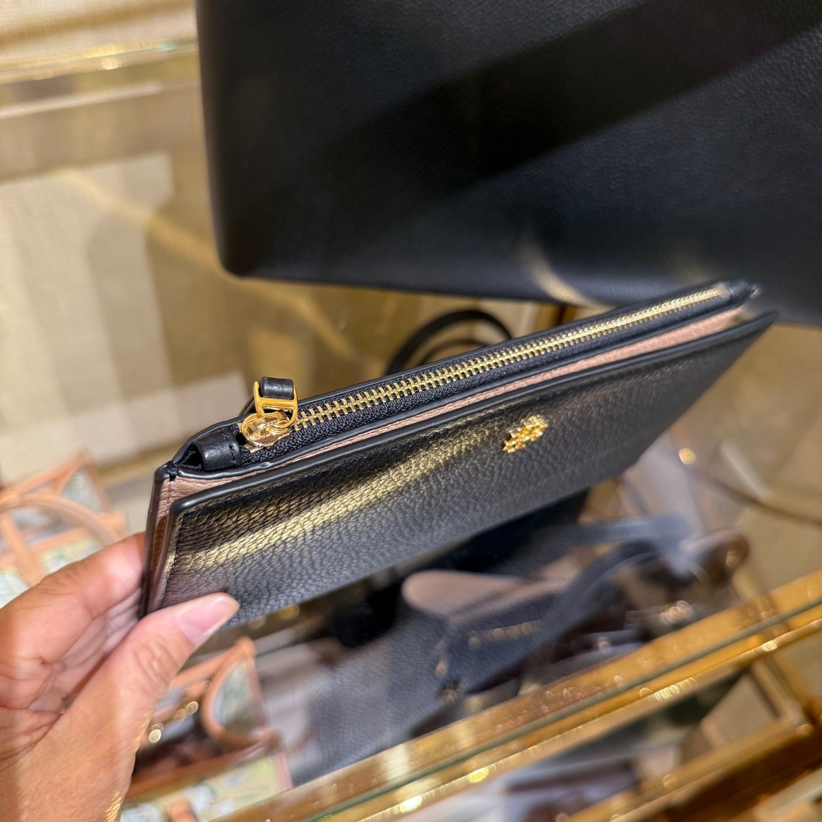Tory Burch Blake Center Zip Tote 170471 & Blake Slim Wallet 139540