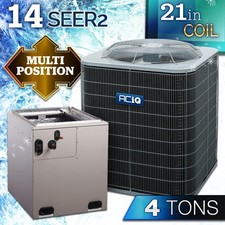ACiQ 4 Ton AC Condenser Unit & 21" Evaporator Coil R454B Air Conditioning System