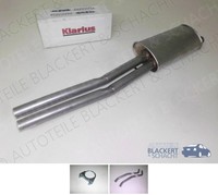 Klarius Auspuff Mitteltopf + Schellen für Mercedes-Benz Pagode W111 W113