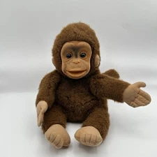 Vintage Hosung Monkey Puppet Plush Chimp Chimpanzee Animal Toy 12" Inches Retro