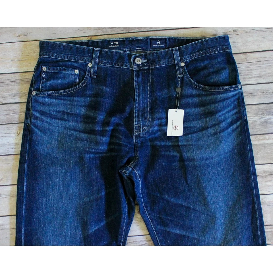 Pantalones de mezclilla AG Adriano Goldschmied para hombre 36 x 34 azules The Ives modernos atléticos elásticos Foto 3 de 4