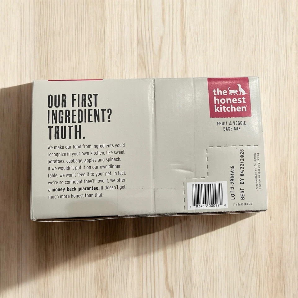 Receta deshidratada sin granos base de frutas y verduras mezcla comida para perros caja 3 libras Foto 3 de 4