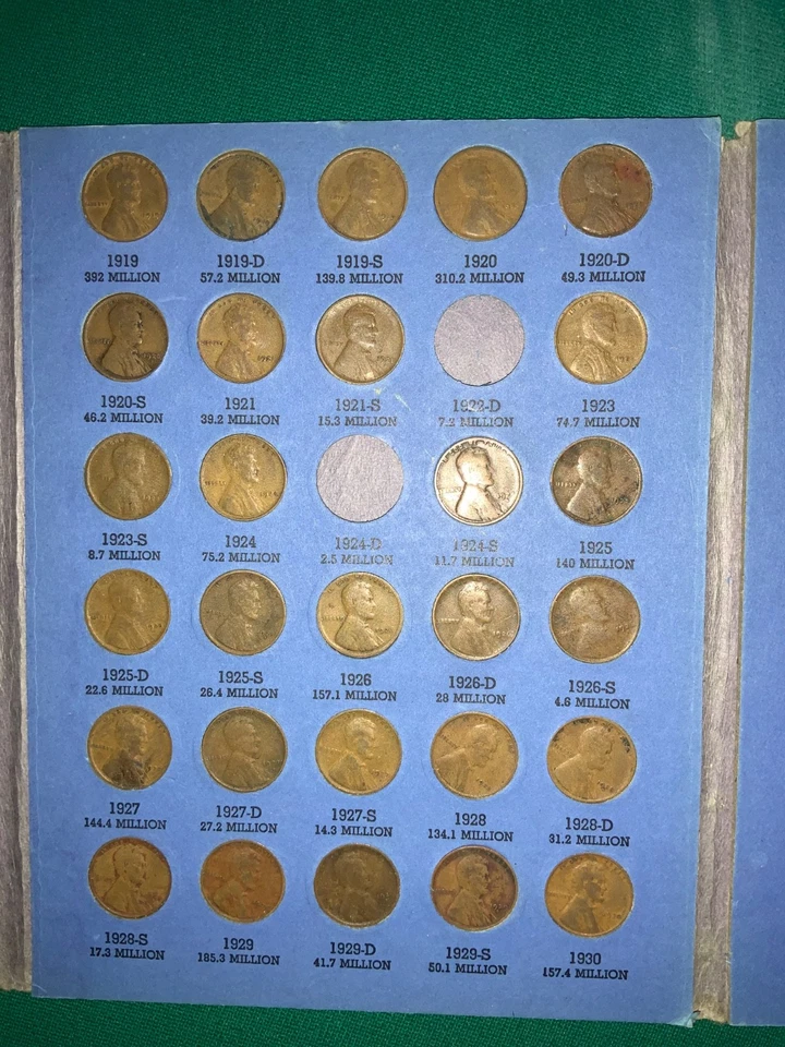 1909-1940 wheat penny book 77 coins - Image 4 of 4