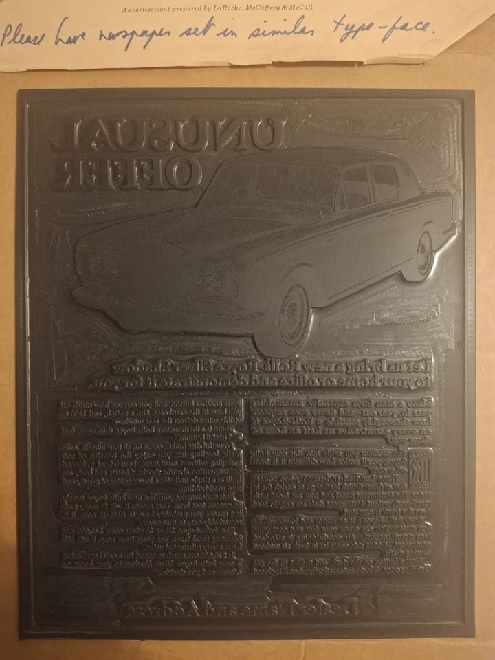 劳斯莱斯广告套件带银影板 * 罕见 * 签名 — 第 2/4 张图片