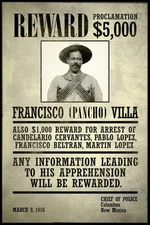 Wanted Francisco Pancho Villa Cool Wall Art Print Poster 16x24