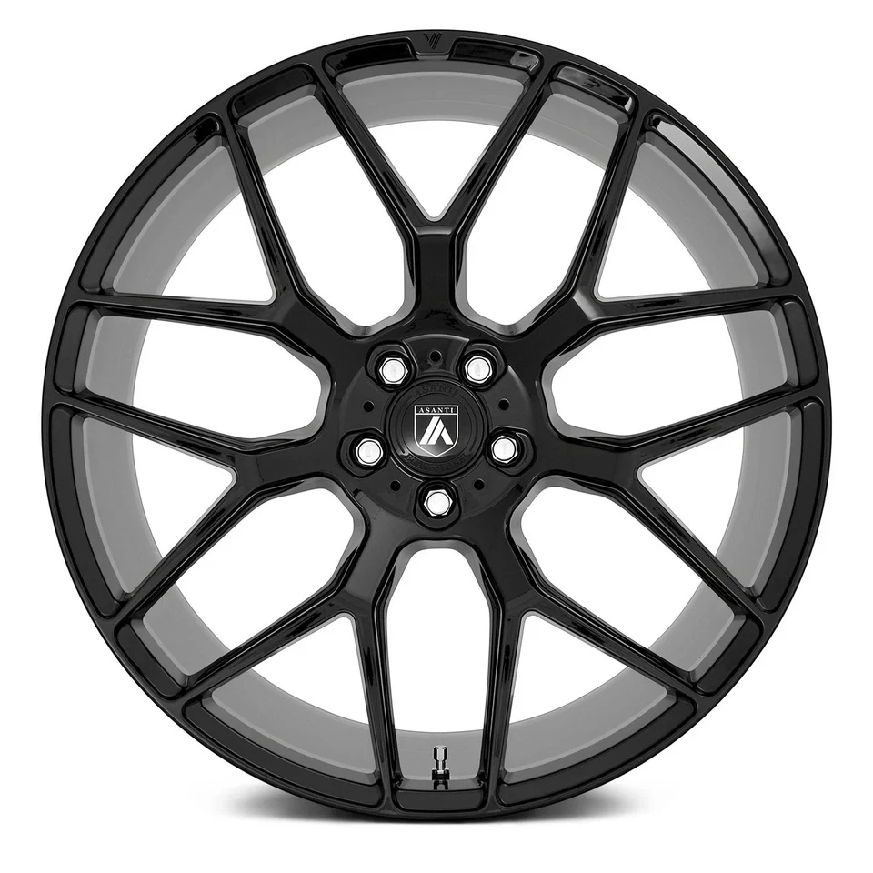 Asanti ABL-27 DYNASTY Wheels 20x8.5 (38, 5x108, 72.56) Black Rims Set of 4 - Image 2 of 3