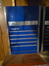 Mini Blue Snap-on Micro Metal Tool Box Top And Bottom