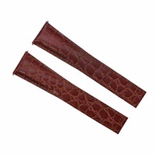 24MM GENUINE LEATHER WATCH STRAP ALLIGATOR GRAIN BAND FOR MAURICE LACROIX BURGAN