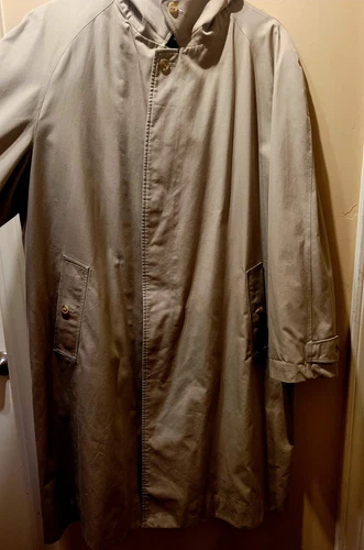 AUTENTICO Cappotto Vintage Burberry Uomo Unisex Trench Auto Marrone 46 Lungo