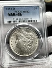 1884 O Morgan Dollar VAM-7A  AMAZING TRUE STUNNER PCGS Graded MS62 Coin