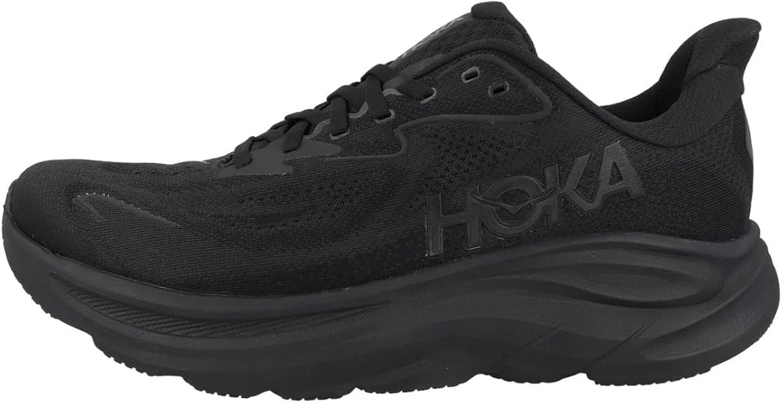 HOKA. Clifton 10 Men’s Running Shoes Black Black Size 12 Wide
