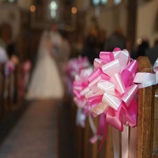 Affordable 12 Wedding Venue Pew End Decoration Bows Brand New Floristry Ribbon