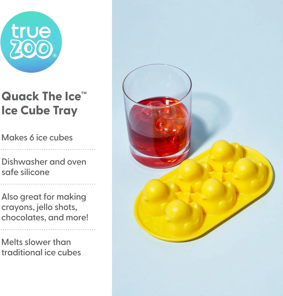 Truezoo Quack the Ice Duck Ice Cube Tray, Novelty Animal Ice Mold, Large, Makes - Image 2 of 4