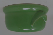 1929 Forest Green HALL Made in USA Sugar Bowl with Orange Melamine Lid
