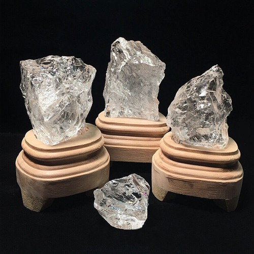 Natural Clear Crystal Geode Cluster Irregular Quartz Stone Healing Cuarzo Gem - Foto 8 di 9