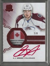 2016-17 Upper Deck The Cup #125 A.J. Greer Red Foil AUTO TAG 7/8 - SSP Rookie