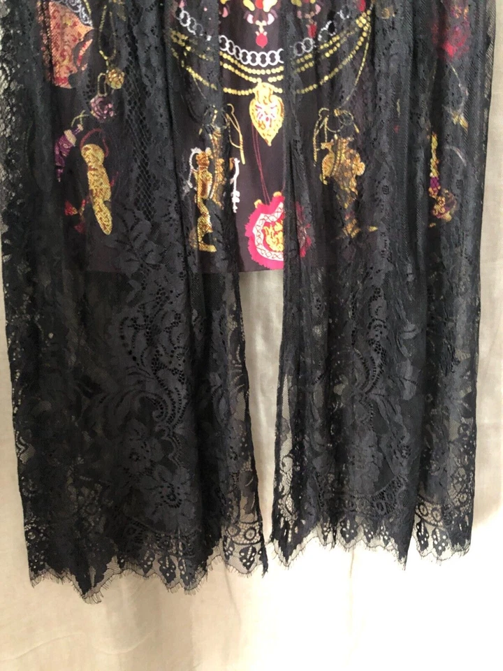 Vestido de Diseñador ANNA DELLO RUSSO Raro Mediano M Aristocracia Reyes Corona Retro Foto 3 de 4