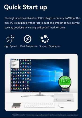 Desktop Mini PC with Inter N100 DDR4 M.2 NVME Support Windows10 LINUX Office - Picture 12 of 17