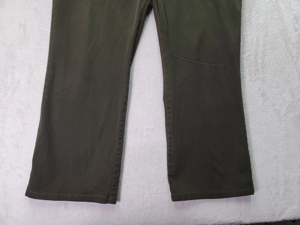 Pantalones capri Jones New York para mujer talla 16 verde algodón bolsillos informales frente plano Foto 3 de 4