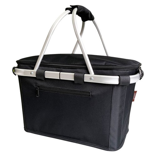 100% Genuine! Sachi Two Handle Insulated Cooler Carry Basket with Lid Black! - Picture 3 of 5