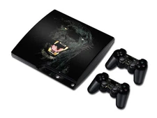 PS3 PLAYSTATION 3 Slim Skin Design Foils Sticker Screen Protector Set - Panther