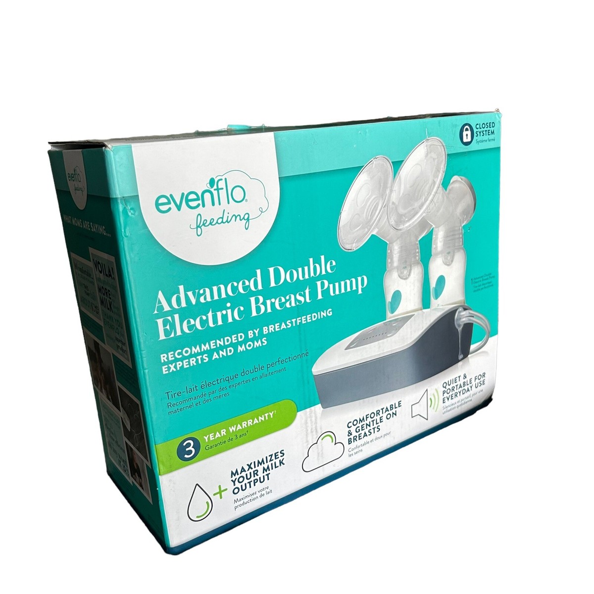 Evenflo Advanced Double Electric Breast Pump New Open Box