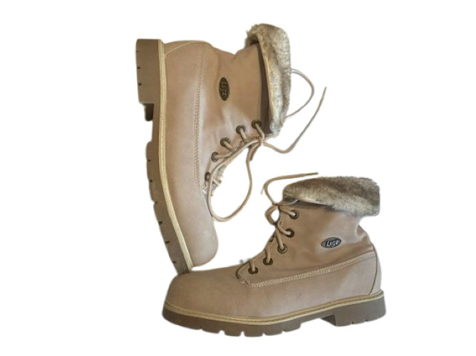 Lugz Hiking Boots Womens Size 6.5 Faux Fur Lined Pink-image