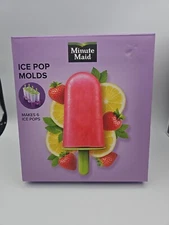 Minute Maid Ice Pop Molds Makes 6 Ice Pops Green Handle Plastic Sealed