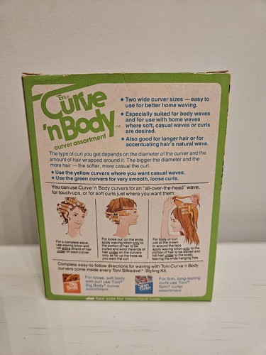 Vtg Toni Curve Body Hair Perm Rods Plastic Curlers 24 Pieces 2 Sizes Retro Box - Picture 3 of 11