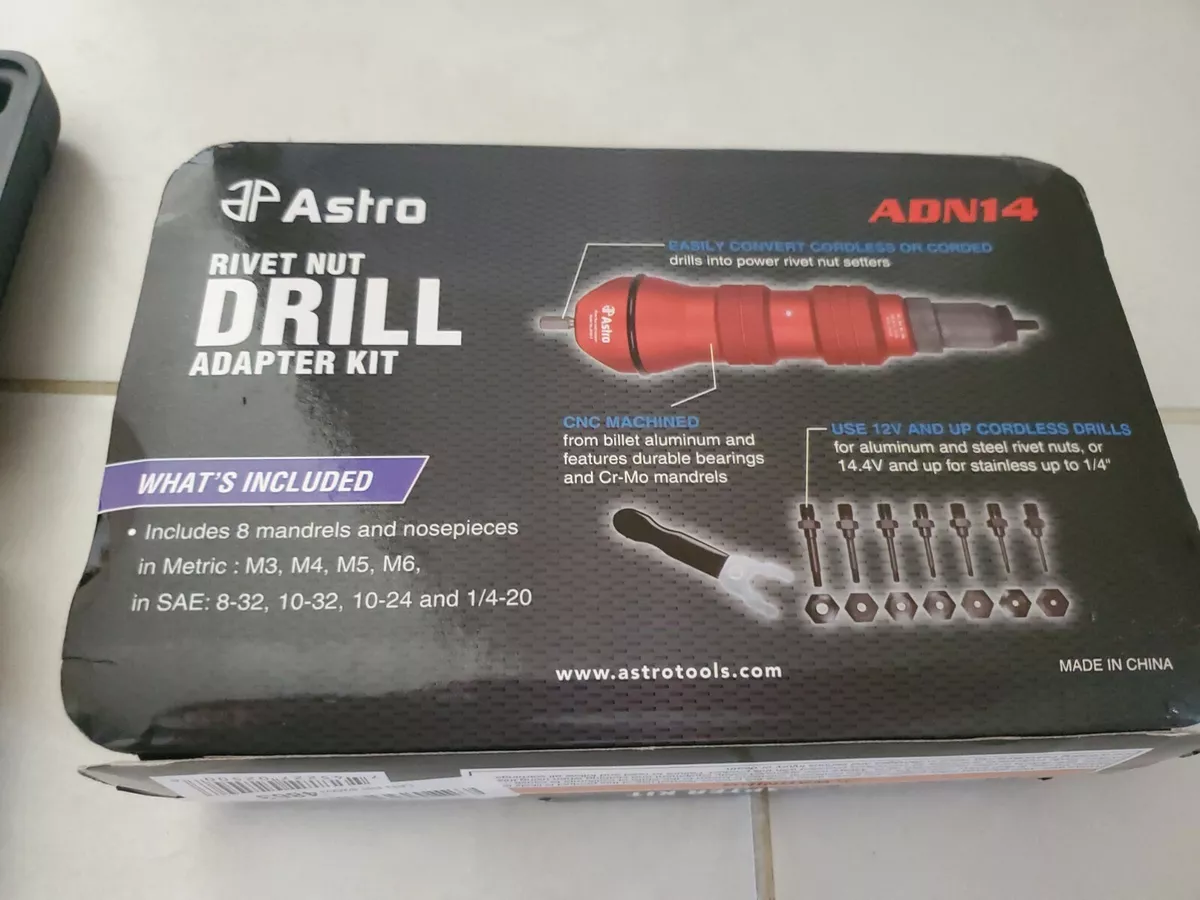 Astro Pneumatic Tool Adn14 Rivet Nut Drill Adapter Kit | eBay