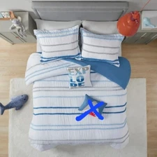 Urban Habitat Kids Haisley Cotton Comforter Duvet 4 Pc Set Full/Queen NWOT