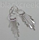 Chandelier Earrings ~ French Wire Hook Sterling Silver ~ Polished Sticks Dangle