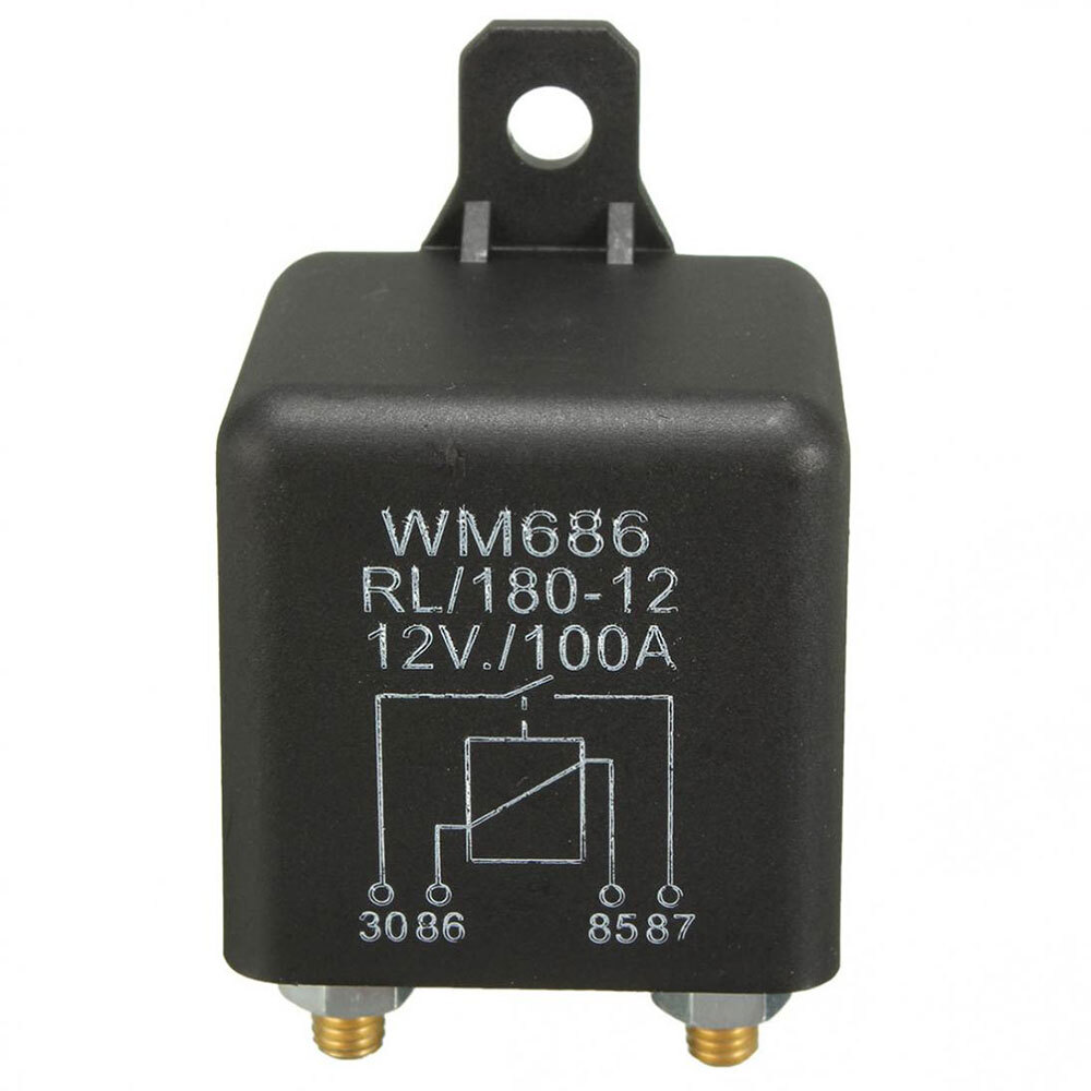12V 100Amp 4-Pin Heavy Duty ON/OFF Switch Split Charge Relay For Auto ...