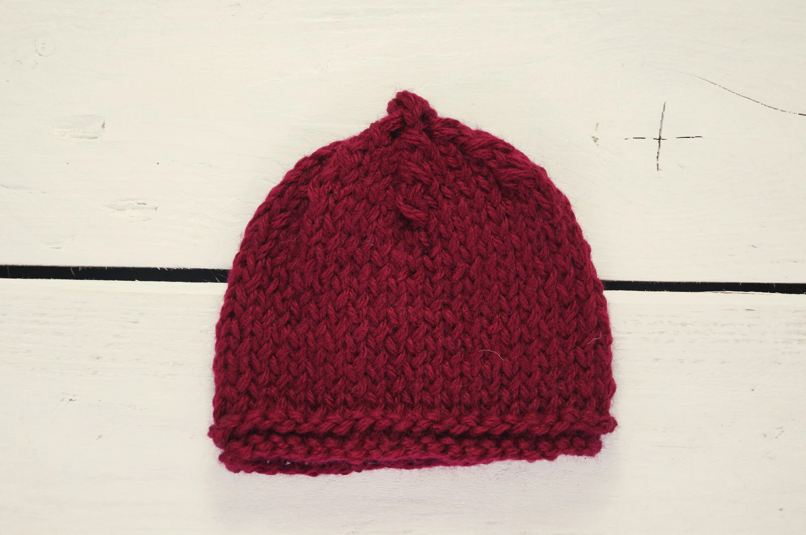 wool baby beanie hat pixie beanie hat hand knitted chunky baby hat new born hat
