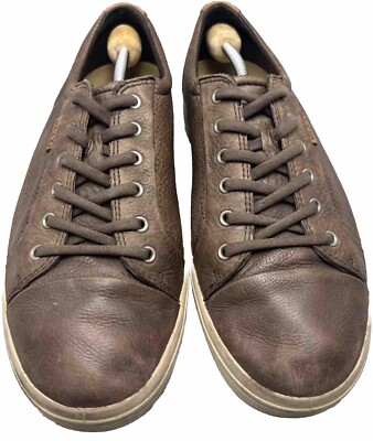 ECCO Soft 8 Low Tie Fashion Sneaker Mono Brown Leather Men's Size