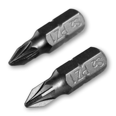Zwei Schrauberbits PZ1 PZ2 PZ3 25/49 mm Kreuzschlitz High Quality Schrauben Bit